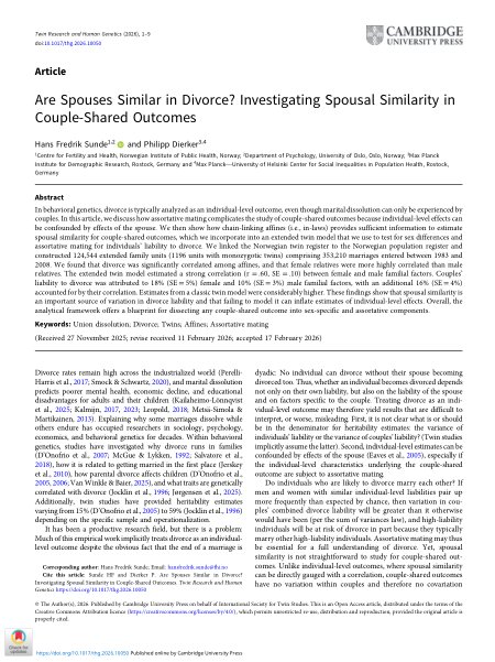 First page of the published article